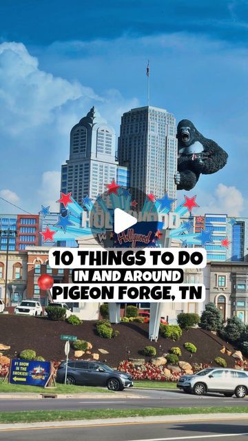 Kseniia | ✨Getaway Ideas | Travel Inspiration ✨ on Instagram: "The list of things to do in and around 📍Pigeon Forge and 📍Sevierville, Tennessee is endless ♾️. Below are the first 10 ideas for your Smoky Mountain bucket list ✅. Follow @the.travel.ksu to see part #2! 🌟

1. Stroll or drive along The Parkway 🚗 @mypigeonforge 

2. Have fun at Skyland Ranch 🐇🐂🤠 @skyland.ranch 

3. Step back in time in a brand new Retro Style cabin, Happy Days 🩵 @breakawaycabins 

4. Operate real construction equipment at Dig’n’Zone themed park 🚧 🚜 @dignzone 

5. Feel the holiday magic all year round at Christmas Place 🎅🎄 @christmasplace 

6. Ride the Great Smoky Mountain Wheel 🎡 at The Island @theislandpf 

7. Grab some snacks at the world’s largest gas station, Buc-ee’s in Sevierville, TN 🍿🚀 @buc Cheap Destinations, Nashville Travel Guide, Nashville Travel, Sevierville Tennessee, Sevierville Tn, Travel Wishes, Travel Cheap, Nashville Trip, Christmas Place