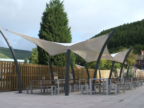 Tensile Roof, Eco Friendly Environment, Rooftop Patio Design, Canvas Canopy, Glass Curtain Wall, London View, Canopy Shelter, Retail Park, Modular Structure