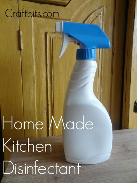 Home made all natural kitchen disinfectant — CraftBits.com Homemade Kitchen Cleaner, Diy Natural Cleaning, Natural Cleaners Diy, All Natural Cleaning Products, Natural Cleaning Products Diy, Homemade Cleaning Recipes, Natural Cleaning Recipes, Natural Disinfectant, Chemical Free Cleaning