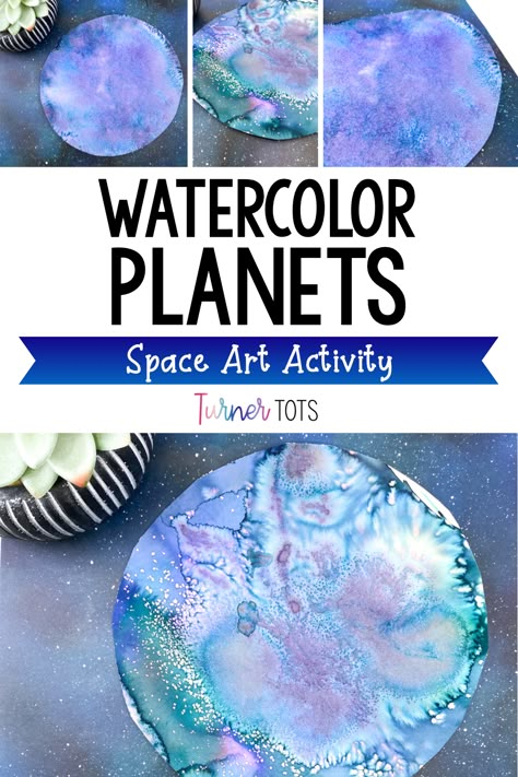 Space Process Art, Space Art Activities, Planets Preschool, Space Activities Preschool, Process Art For Kids, Space Lesson Plans, Outer Space Activities, Outer Space Crafts, Planets Activities