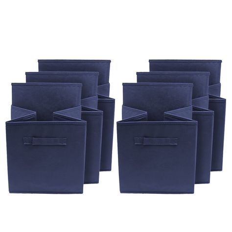 Sorbus Foldable Storage Cube Basket Bin 6 Pack Navy Blue -- Details can be found by clicking on the image. (This is an affiliate link) Toy Storage Cubes, Cubby Storage Bins, Nursery Drawer Organization, Cube Basket, Kids Toy Chest, Nursery Drawer, Fabric Storage Cubes, Cube Storage Bins, Storage Cubes