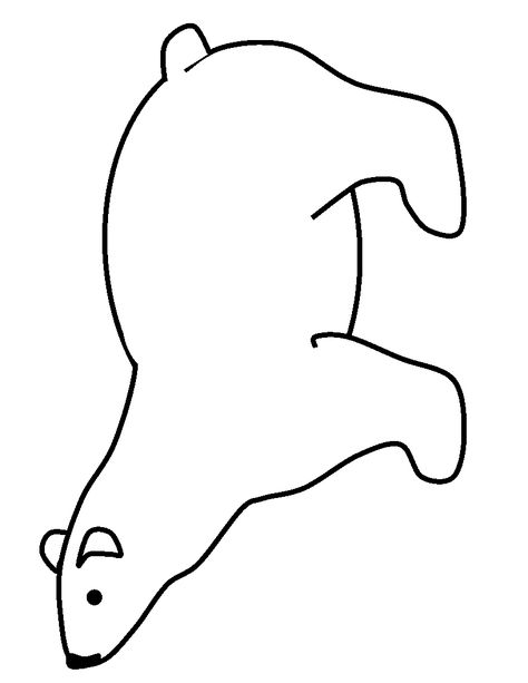 Shadow Skirting, Polar Bear Template Free Printable, Polar Bear Drawing Easy, Polar Bear Craft Preschool, Polar Bear Crafts, Snowy Animals, Bear Crafts Preschool, Polar Bear Outline, Polar Bear Drawing