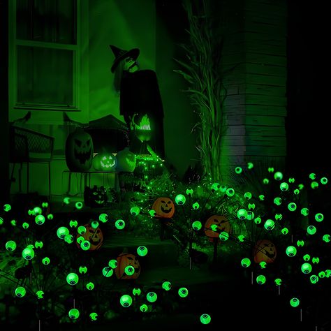 Halloween, Halloween decorations, Halloween home decorations Scary Eyeball, Halloween Solar Lights, Landscape Pathway, Halloween Outdoor Decoration, Outdoor Halloween Decorations, Solar Landscape, Firefly Lights, Halloween Eyeballs, Fun Halloween Decor