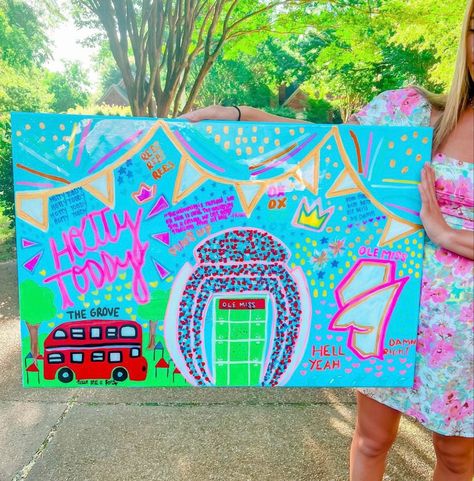 Ole Miss Preppy Painting, Auburn Canvas Paintings, Preppy Ole Miss Paintings, College Preppy Painting, Ole Miss Apartment, Ole Miss Canvas Painting, Ole Miss Art, Ole Miss Dorm Room Ideas, Ole Miss Painting