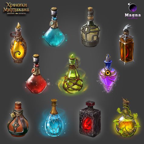 Potion Bottle Design, Gem Drawing, Medieval Games, Magic Potions, Props Concept, Magic Props, Magic Bottles, Dnd 5e Homebrew, Props Art