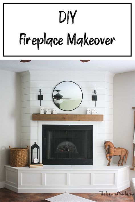 Corner Fireplace Makeover, Casa Rock, Diy Shiplap Fireplace, Corner Fireplace Living Room, Fireplace Redo, Diy Fireplace Makeover, Brick Fireplace Makeover, Shiplap Fireplace, Diy Shiplap