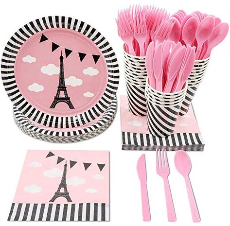 Eiffel Tower Party, Paris Party Decorations, Target Party, Paris Themed Birthday Party, Paris Birthday Party, Pink Party Supplies, French Party, Parisian Party, Paris Birthday Parties