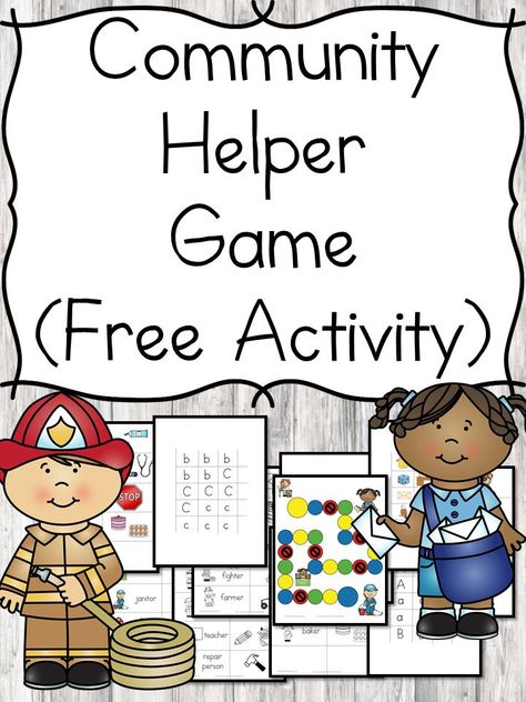 Community Helper Game Fun Community Helper gamesL Two fun games in one free packet! Great fun for preschool or kindergarten to reinforce learning. Community Helpers Games, Community Helpers Counting, Community Helpers Lesson Plan, Community Helpers Math, Community Helpers Week, Community Helpers Preschool Crafts, Community Helper Lesson, Community Helpers Kindergarten, Community Helpers Activities