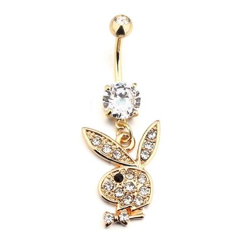 Playboy Belly Ring, 2 Belly Button Piercings, Belly Button Rings Gold, Navle Piercing, Gold Belly Button Piercing, Gold Piercings, Cute Belly Rings, Belly Piercings, Studded Accessories