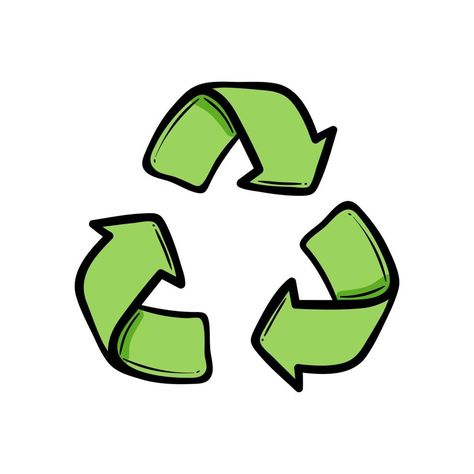 Doodle símbolo de flecha de reciclaje, utilizando recursos reciclados. icono de vector de eco verde estilo dibujado a mano. concepto de ecología de residuos cero Reduce Reuse Recycle Logo, Eco Drawing, Kids Clipart Free, Recycle Icon, Earth Day Drawing, Recycle Logo, Black Lives Matter Art, Recycle Symbol, Alphabet Style