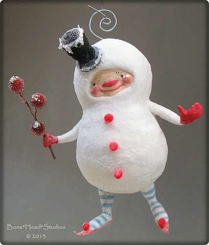 Steampunk Dolls, Felt Snowman, Paper Mache Sculpture, Cotton Crafts, Papel Mache, Christmas Wonderland, Art Dolls Handmade, Cute Clay, Fabric Projects