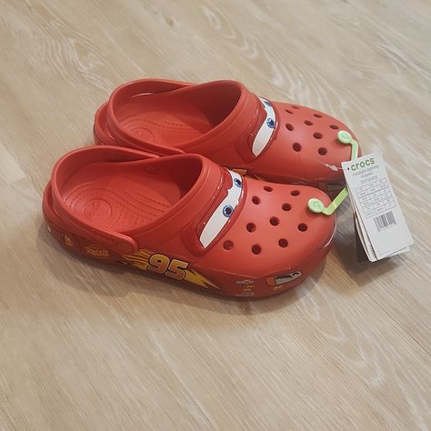 Crocs Sandal Shoe * Size: Women's 8, Men's 6 * Color: Red/Yellow * Material: Thermoplastic/ Eva * Slip-On Style * Closed Round Toe * Sling Back Strap * Unisex Style * Disney X Crocs Collaboration * Light-Up Led's, Shines With Every Step * Iconic, Most Coveted, Best Seller Clog * Casual, Classic, Iconic, Cars, Disney, Pixar, X Mcqueen, Races, Streetwear, Collector's Edition, Limited Edition * Brand New Never Worn With Tags