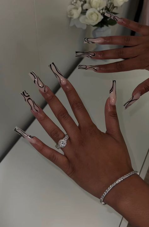 Tapered Square Nails, Milky Nails, Long Acrylic Nail Designs, Tapered Square, Colored Acrylic Nails, Dope Nail Designs, Short Square Acrylic Nails, Long Acrylic Nails Coffin, Long Square Acrylic Nails