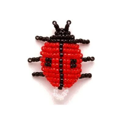 3D Ladybug | Bead-Patterns Beaded Ladybug Patterns, Bead Ladybug, Beaded Ladybug, Bead Pins, Beaded Bugs, Boho Bridal Jewelry, Miyuki Beads Pattern, Seed Bead Projects, Seed Bead Crafts