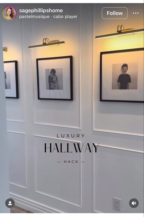 Luxury Hallway, Color In Interior Design, Luxury On A Budget, Gray Room, Upstairs Hallway, Hallway Wall Decor, Creative Wall Art, Hallway Design, Hallway Wall