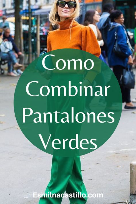 Aburrida de los colores de tus pantalones? ¿No eres una gran fanática de las opciones típicas? ¿Buscas una combinación realmente diferente? En primer lugar, hay muchos colores llamativos que pueden darle un aspecto sexy, elegante y clasico. Entonces, mientras pensamos en colores llamativos, ¿qué es lo primero que te viene a la mente? Sí, estoy hablando de verde. La mayoría de la gente piensa que es un desafío combinar con pantalones verdes. Outfit Pantalon Vert, Palazzo Verde Outfit, Outfit Con Verde, Outfits Con Verde, Outfit Pantalon Verde, Outfits Verdes, Outfits Verde, Silk Pants Outfit, Kelly Green Pants