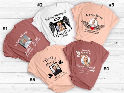 Personalized Memorial Shirt, Custom Funeral Shirt, Rest In Peace Shirt, In Memory Shirt, Remembrance Shirt, Custom Photo Shirt, Last Photo Memory Shirt, Memory Shirts, Text Shirt, Custom Made Shirts, Bachelorette Shirts, In Peace, Rest In Peace, Soft Style, Custom Photo