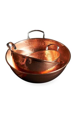 HCKL9 Sertodo Copper Copper Mixing Bowls, Set of 3 Copper Decor Accents, Custom Metal Work, Copper Decor, Copper Handles, Copper Cookware, Copper Bowl, Mixing Bowls Set, Copper Kitchen, Kitchen Collection