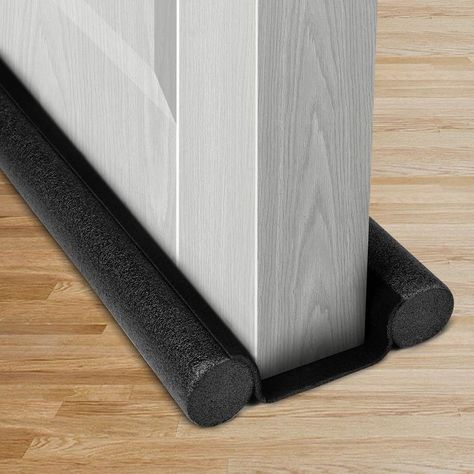 USUKUE Twin Door Draft Stopper, Double Side Under Door Bottom Seal Strip Noise Blocker, 43.5 Inch Length Suitable for 30, 32, 36, 38 and 42 Inch Interior Doors, Black Interior Doors Black, Door Bottom Seal, Door Draft Stopper, Door Guard, Door Draught Stopper, Door Draft, Draft Stopper, Window Awnings, Packing Tape