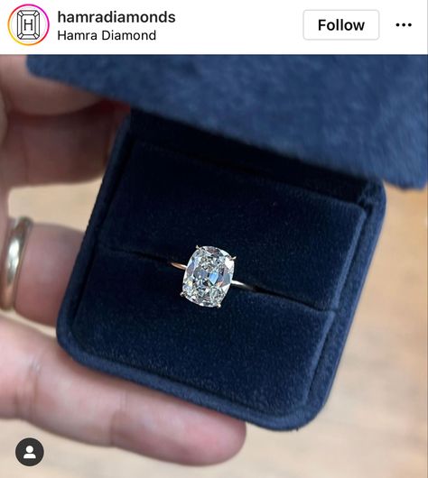 Expensive Girl, Elongated Cushion Cut Engagement Ring, Antique Cushion Cut Diamond, Antique Cushion Cut, Antique Cushion, Elongated Cushion, Cute Engagement Rings, Cushion Engagement Ring, Future Engagement Rings