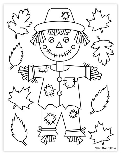 Fall Farm Activities Preschool, Scarecrow Coloring Sheet, Autumn Stencils Printable, Fall Children Activities, Fall Preschool Coloring Pages, Preschool Fall Coloring Pages Free Printable, Coloring Pages Thanksgiving For Kids, Fall Worksheets For Preschool Free Printables Autumn, Fall School Worksheets