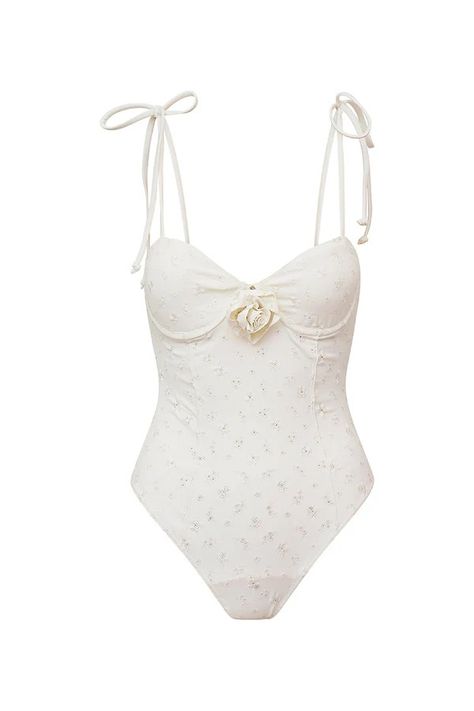 Designer Bathing Suits | LoveShackFancy Love Shack Fancy Bathing Suit, Love Shack Fancy Swimwear, Coquette Swimming Suit, Elegant Bathing Suits, Girly Swimwear, Aesthetic One Piece Swimsuit, Coquette Swimsuit, Cute Swimming Suits, Cute One Piece Bathing Suits