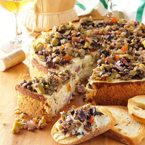 Mardi Gras Appetizers, Cocktail Party Appetizers, Muffuletta Sandwich, Savory Cheesecake, Shells Recipe, Savory Cheese, Italian Appetizers, Party Appetizers, Party Appetizer