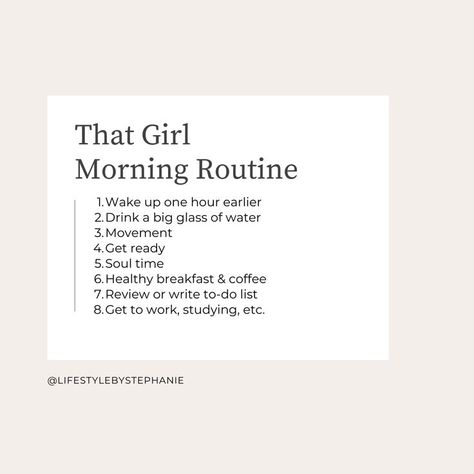 Routine Quotes, Girl Morning Routine, Productive Morning Routine, New Routine, Productivity Quotes, Productive Morning, Healthy Morning Routine, Self Care Bullet Journal, Life Routines