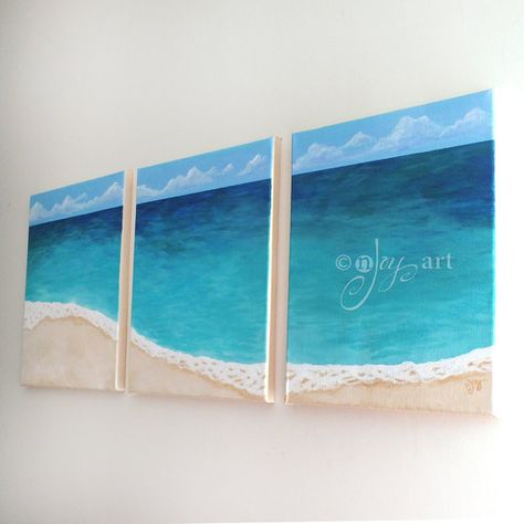 Canvas Beach Painting, Imagenes Aesthetic, Painting Tropical, Beach Paintings, Drawing Sheet, Fluffy Clouds, Beach Painting, Take Me Home, Tropical Beach