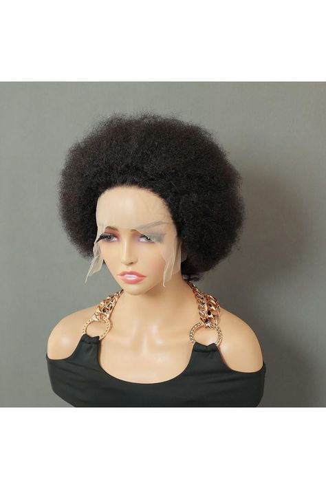 Ali Grace 70&#39;s Afro Wigs for Black Women Front Lace Human Hair Soft Black Afro Wigs Human Hair Large Bouncy and Soft Natural Looking Full Wigs for Daily Party Cosplay (Black) Ali Grace, Afro Wigs, Full Wigs, Wigs For Black Women, Soft Black, Lace Front, Wig Hairstyles, Human Hair, Beauty And Personal Care