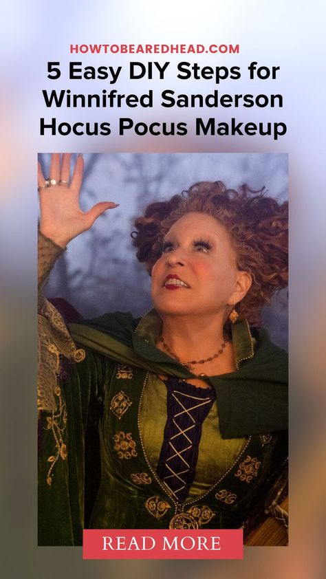 Sanderson Sisters Costumes Diy, Hocus Pocus Costume Diy, Winnifred Sanderson, Hocus Pocus Makeup, Winifred Sanderson Costume, Sanderson Sisters Costumes, Hocus Pocus Halloween Costumes, Makeup For Redheads, Hocus Pocus Costume