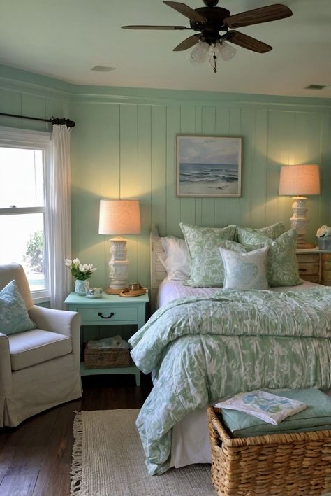 Discover expert tips on infusing warmth and personality into your bedroom color scheme to avoid a sterile feel.
#ad  


#Colortrend
#wallpaint2024
 #color2024
 #DIYpainting
 ##DIYhomedecor
 #Fixhome Benjamin Moore Sea Salt, Cottage Chic Bedroom, Cherry Wood Kitchen Cabinets, Light Blue Paint Colors, Dark Boho Living Room, Warm Whites, Solid Wood Kitchen Cabinets, Salt Light, Halloween Bedroom Decor