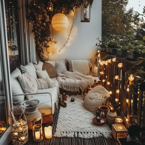 Balcony Meditation Space, Meditation Balcony, Apartment Porch Ideas, Hipstoric Home, Villa Illustration, Balcony Lighting Ideas, Patio Balcony Ideas, Marriage Outfit, Canada Birthday