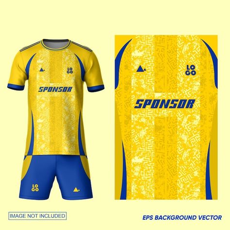 Football Jersey Design, Drawing Flames, Sports Jersey Design, Blue Jersey, Poster Background, Poster Background Design, Shirts Design, Yellow And Blue, Jersey Design