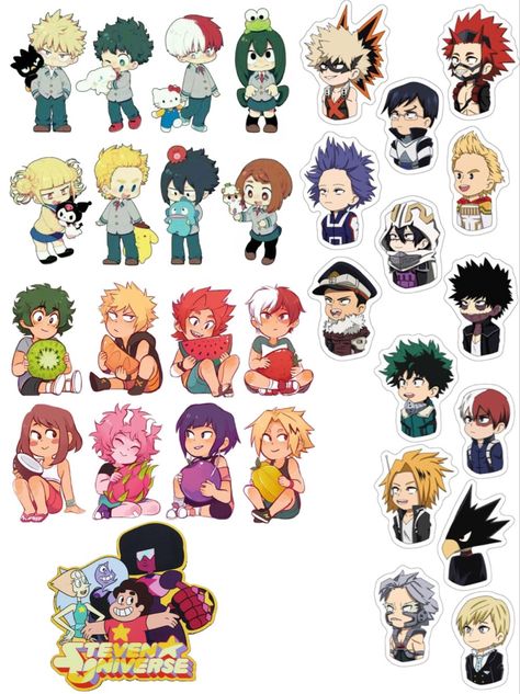 Mha Doodles, Mha Stickers, Mha Stuff, Paper Dolls Book, Digital Painting Tutorials, Anime Stickers, Printable Stickers, Christmas Wishlist, My Hero