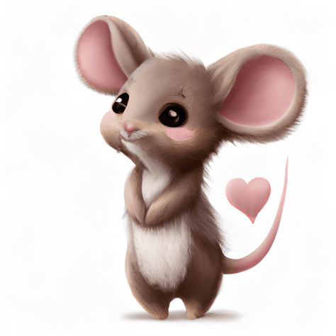 Cute Mice, Drawing Programs, Mouse Drawing, Cute Animal Illustration, Pet Mice, Mouse Rat, Cute Mouse, Cute Animal Drawings, Love Painting