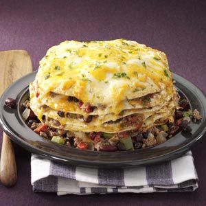 Layered Enchiladas, Slow Cooker Enchilada Casserole, Tortilla Pie, Slow Cooker Enchiladas, Enchilada Ingredients, Crock Pot Recipes, Enchilada Casserole, 7 Layer, Enchilada Recipes