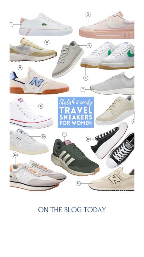 Best sneakers for women over 40 with New Balance, Adidas, Nike, Reebok, Allbirds, Lacoste lifestyle sneakers Adidas Lifestyle Shoes, Best Sneakers For Walking All Day, Trendy Walking Shoes, Womens Reebok Shoes, Tennis Shoes For Women Over 50, Classic Reebok Shoes Outfit Women, Nike Lifestyle Shoes Women, Best Travel Sneakers Women, Best Sneakers For Women 2023