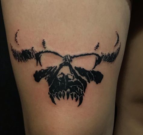 Skinwalker Tattoo, Danzig Tattoo, Fang Tattoo, Music Sleeve, Skull Art Tattoo, Tattoo Skull, Tattoo Inspo, Samhain, Body Mods