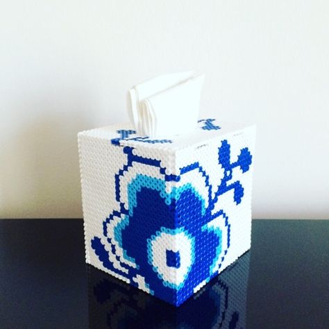 Hama Beads 3d, Perler Creations, 3d Perler Bead, Hama Beads Design, Plastic Canvas Tissue Boxes, Hama Beads Patterns, Diy Perler Beads, Melting Beads, Iron Beads