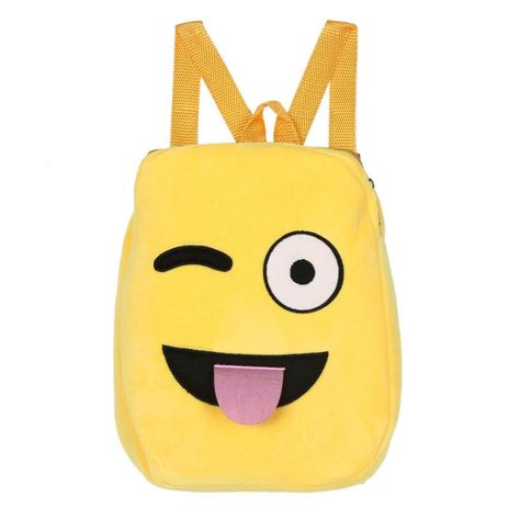 Plush Emoji Backpacks Emoji Props, Emoji Backpack, Emoji Birthday Party, Affordable Handbags, Girl Emoji, Emoji Birthday, Satchel Backpack, Key Chain Holder, Toddler Backpack