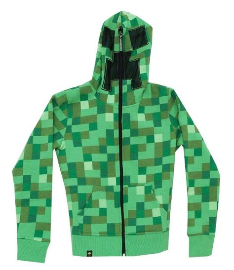 Amazon.com: Minecraft Creeper Premium Zip-up Youth Hoodie: Clothing Minecraft Creeper Hoodie, Creeper Hoodie, Minecraft Hoodie, Captain America Hoodie, Black Sweats, Graphic Print Sweatshirt, Hoodie Green, Cool Halloween Costumes, Youth Hoodies