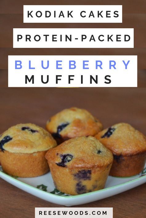 Macro Muffins, Kodiak Blueberry Muffins, Healthy Protein Muffins, Kodiak Protein Pancakes, Pancake Protein, Kodiak Cakes Recipe, High Protein Muffins, Protein Muffin Recipes, Macro Counting