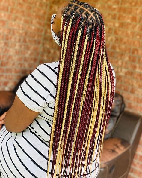 Notlessbox Braids Styles Long Colours, Colorful Knotless Braids, Knotless Braids Short, Beautiful Knotless Braids, Latest Braids, Blue Braids, Braiding Hair Colors, Twists Hairstyles, Braids Short