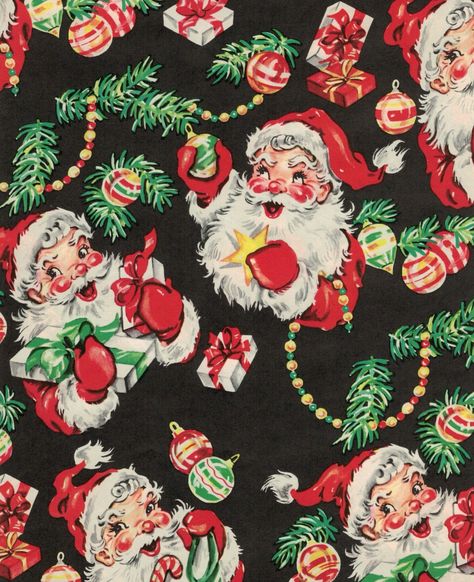 Christmas Backgrounds Vintage, Vintage Santa Wallpaper Iphone, Christmas Wrapping Paper Wallpaper, Y2k Wallpaper Christmas, Antique Christmas Wallpaper, Vintage Christmas Phone Backgrounds, 80s Christmas Wallpaper, Vintage Christmas Computer Wallpaper, Vintage Christmas Aesthetic Cartoon