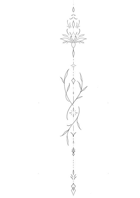 Line Drawing Spine Tattoo, Fine Line Butterfly Spine Tattoo, Hot Spine Tattoos For Women Unique, Spine Tattoo Outline, Spine Tattoos Fine Line, Cross Spine Tattoos For Women, Fine Line Tattoo Spine, Back Tattoo Stencil, Dainty Spine Tattoos For Women