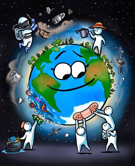 Save Environment Poster Drawing, Save Environment Posters, Save Earth Drawing, Save Water Poster Drawing, Earth Day Drawing, Drawings With Meaning, Art Competition Ideas, Earth Day Posters, Time To Heal