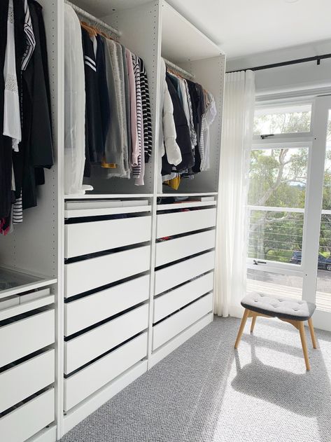 peel and stick wallpaper on ikea pax system - Yahoo Image Search Results Ikea Pax Open Wardrobe, Ikea Bedroom Master Pax Wardrobe, Ikea Pax 75 Cm, Ikea Pax Sliding Door White, Ikea Built In Wardrobes, Pax 13 3/4 With Shelves, Pax Closet, Ikea Built In, Corner Wardrobe