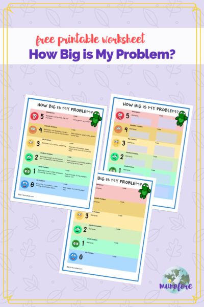 How Big Is The Problem Activity, How Big Is My Problem Printable Free, How Big Is My Problem, Behavior Coaching, Regulation Station, Size Of The Problem, Problem Solving Worksheet, Calm Kids, Behavior Interventions