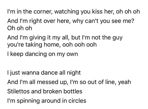 Dancing On My Own - Calum Scott Calum Scott, Broken Bottle, Dancing On My Own, Diy Tips, On My Own, So True, Dancing, Songs, Quotes